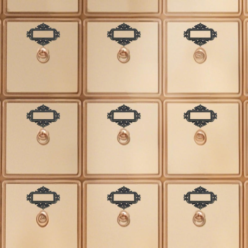 Antrader 24 Pack Vintage Lace-up Office Library File Drawer Tag Business Card Slot Label Holder Metal Frame Antique Bronze - Image 3
